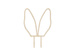 Topper drewniany dekoracyjny Uszy Królika 20 cm