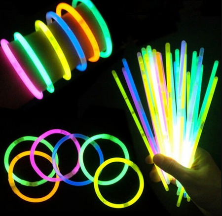 Bransoletki łamane świecące FLUO (Glow Stick) MIX 100 szt.