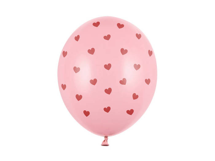 Balon Serca Pastel Baby Pink 12" 1 szt.