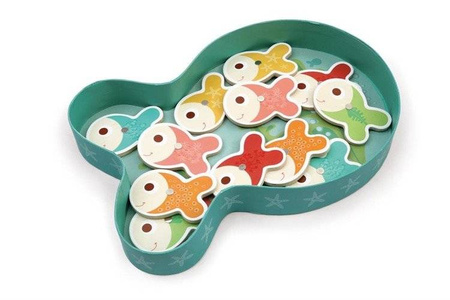 Gra drewniana dla dzieci Łowimy Rybki na magnes