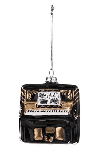 Bombka zawieszka na choinkę pianino czarne 1 szt.