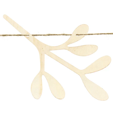 Baner Girlanda drewniana świąteczna JEMIOŁA ostrokrzew 127 cm