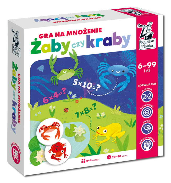 ŻABY CZY KRABY? GRA NA MNOŻENIE KAPITAN NAUKA