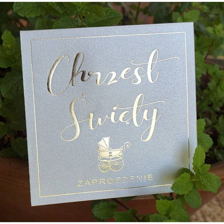 Zaproszenia Chrzest Święty 12 x 12 cm 10 szt.