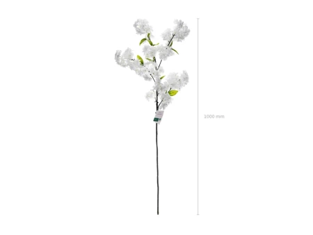 Kwitnąca wiśnia - sztuczny kwiat długość 97 cm, biała