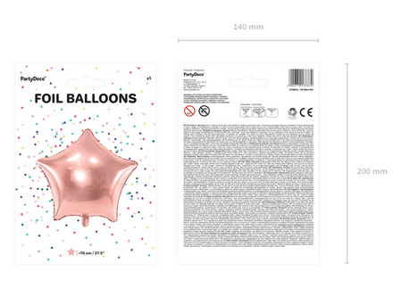 Gwiazdka duża - balon foliowy 70 cm różne kolory