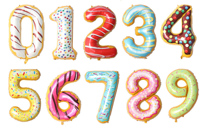Balon foliowy CYFRA ciasteczko donut 40" 85 cm