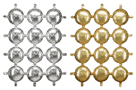 Panel Ścianka balonowa kurtyna dwustronna, złoto-srebrna 78x107 cm