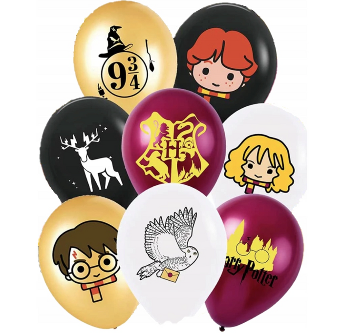 Harry Potter balony gumowe z nadrukiem 8 szt. mix
