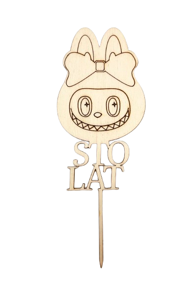 Topper na tort urodzinowy Sto Lat LABUBU