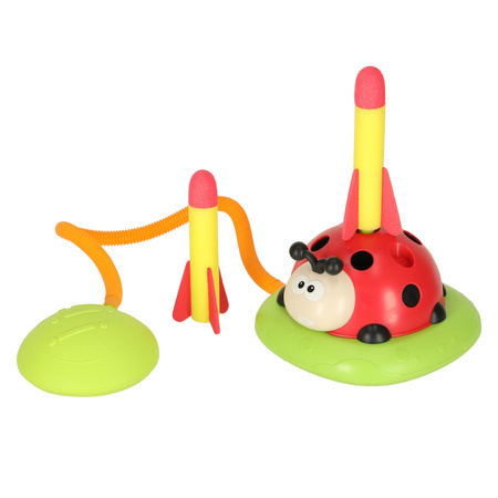 Gra zręcznościowa dla dzieci skakanka wyrzutnia rzut do celu biedronka 3w1