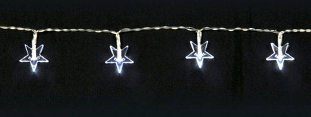 Girlanda Świąteczna gwiazdki LED kurtyna 10 szt. 1,5m