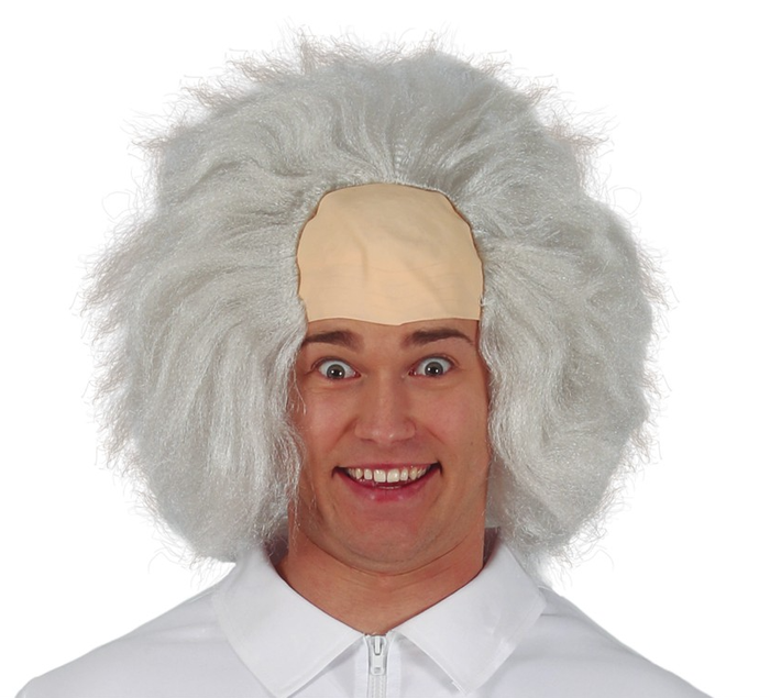 Peruka Szalonego Naukowca siwa