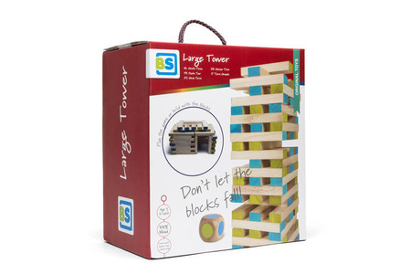 Gra Wieża z klocków z kostką BS Toys