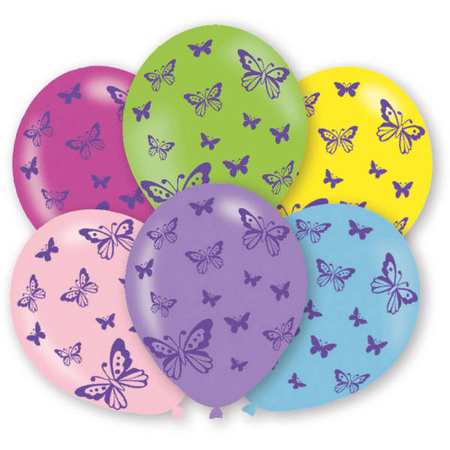Balony nadruk Motylki 11 cali 6 szt
