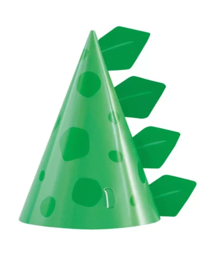 Czapeczki papierowe Dinozaury 8 szt.