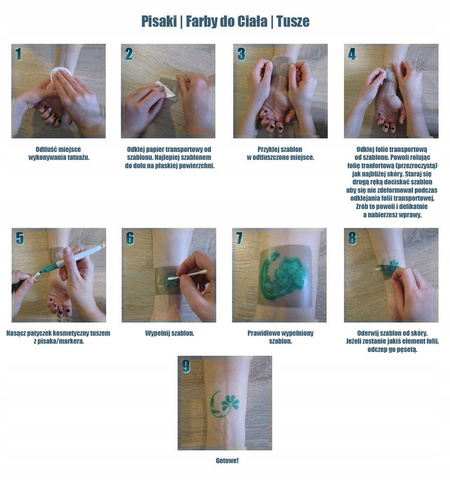 Szablony do tatuaży brokatowych zestaw startowy - Superbohaterowie