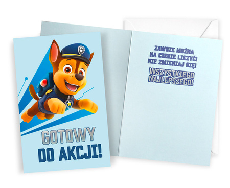 Kartka urodzinowa karnet Psi Patrol Chase