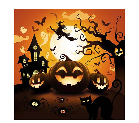 Serwetki papierowe Dynia pomarańczowe HALLOWEEN 33 cm 12 szt.