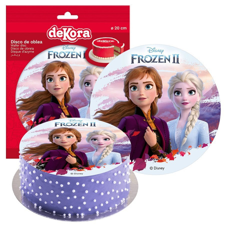 FROZEN II Jadalny dekoracyjny OPŁATEK NA TORT 20cm