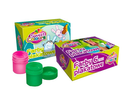 Farby Plakatowe szkolne 6 kolorów OTOCKI 6x20 ml