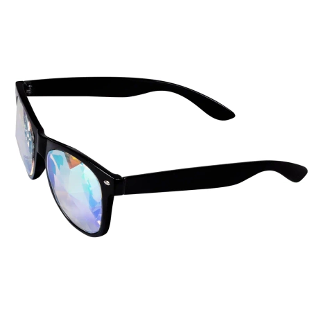 Okulary kalejdoskopowe na imprezę czarne oprawki