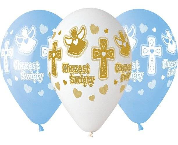 CHRZEST ŚWIĘTY 13 cali balony 5 szt Gemar