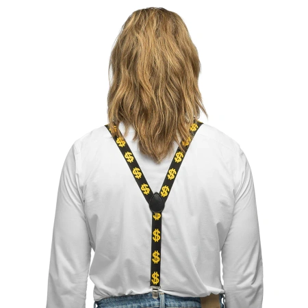 Zestaw szelki, mucha i okulary Dolar złoto czarny