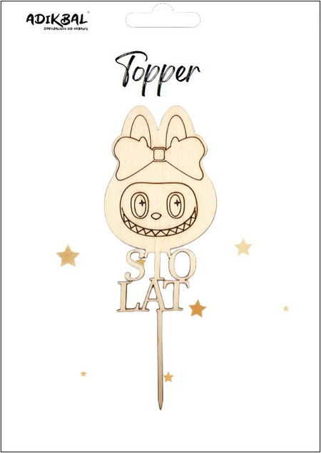 Topper na tort urodzinowy Sto Lat LABUBU