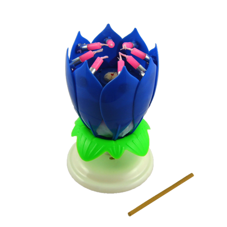 Świeczka urodzinowa grająca tańcząca NIEBIESKA