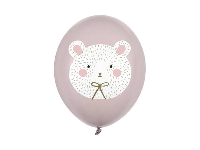 Balon gumowy MIŚ POLARNY Pastel Grey 12 cali 1 szt
