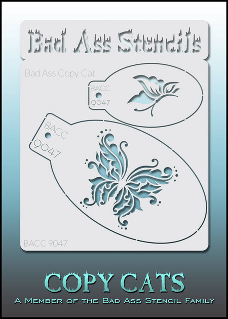 Szablony do malowania twarzy i ciała Bad Ass Mini Stencils 2 szt.