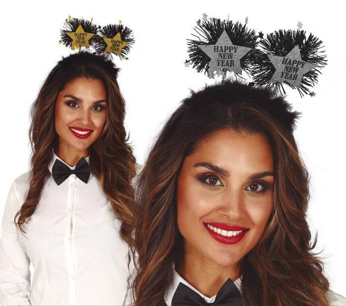 Opaska GWIAZDKI Happy New Year mix 1 szt.