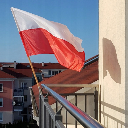 Flaga Narodowa Polski kibica 112x70 cm