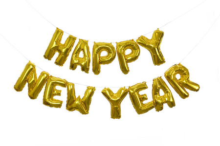 Balony foliowe napis Happy New Year 40cm Sylwester
