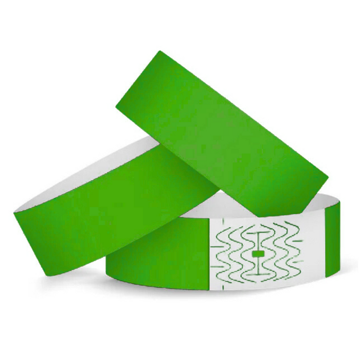 Opaski na rękę identyfikacyjne Tyvek ZIELONY 10 szt.