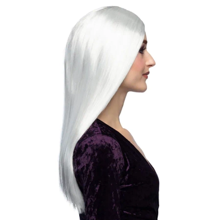 Peruka Biała Wiedźma długa White Witch