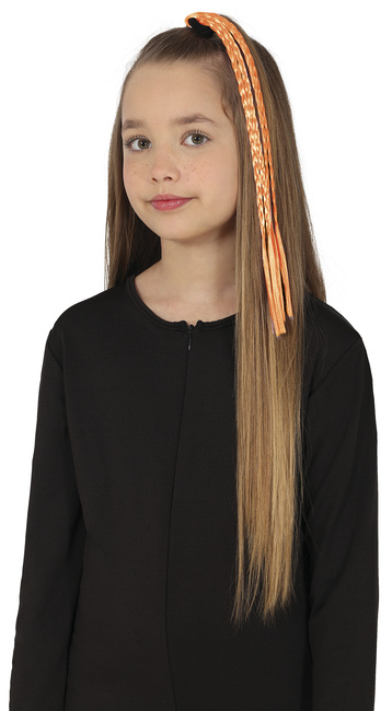 Warkoczyki do włosów na gumce 35 cm zółte 3 szt.