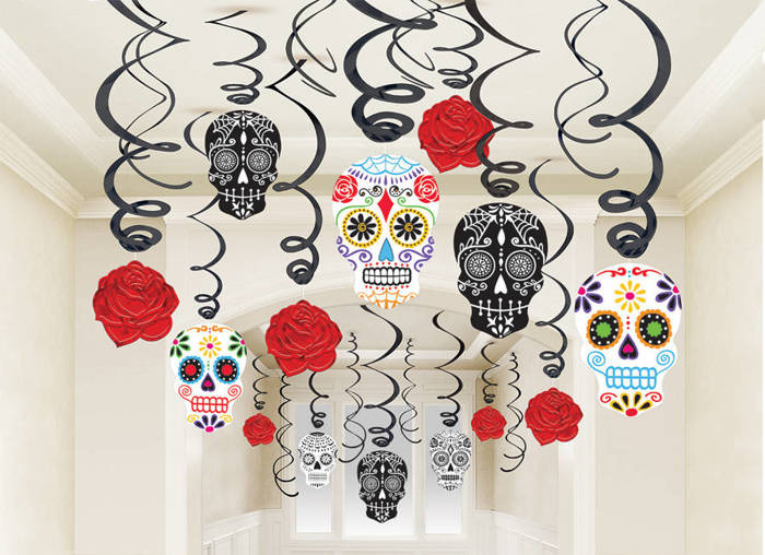 Girlanda świderki Dia de los Muertos 60 cm Halloween