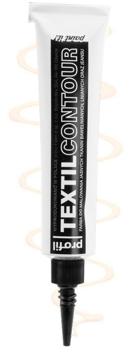 Farba do tkanin jasnych 25ml BIAŁA z aplikatorem PROFIL