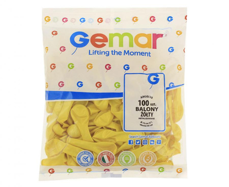 Balon Gemar Metallic 5 cali 100 szt