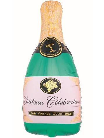 Szampan butelka balon foliowy Sylwester 100 cm