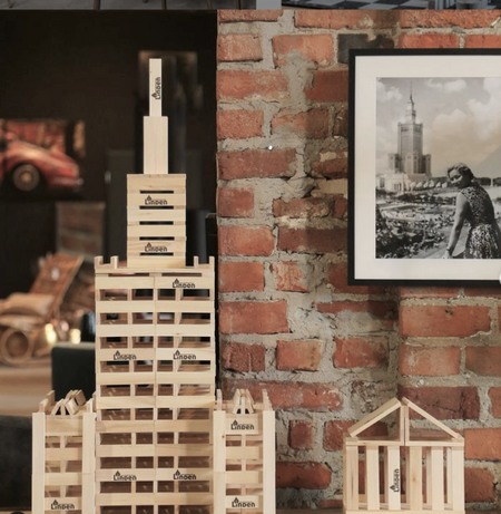 Klocki drewniane Linden, zestaw 1000 szt. w skrzyni