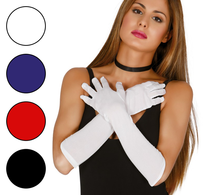 Rękawiczki długie wieczorowe karnawał 45 cm- różne kolory