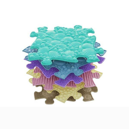 Maty ortopedyczne - mata podłogowa sensoryczna zestaw 6 elem. Baby Set pastel