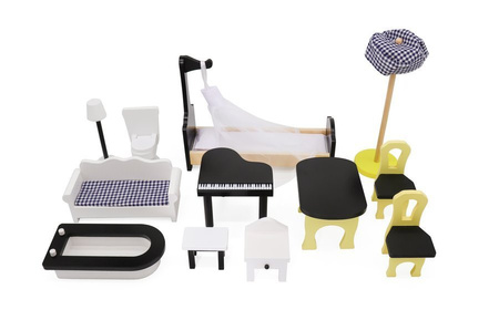 Domek dla lalek MDF z akcesoriami 120cm XXL świeci LED