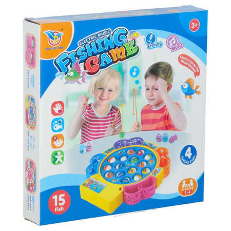 Gra zręcznościowa rodzinna rybki łowienie 15 rybek + 4 wędki