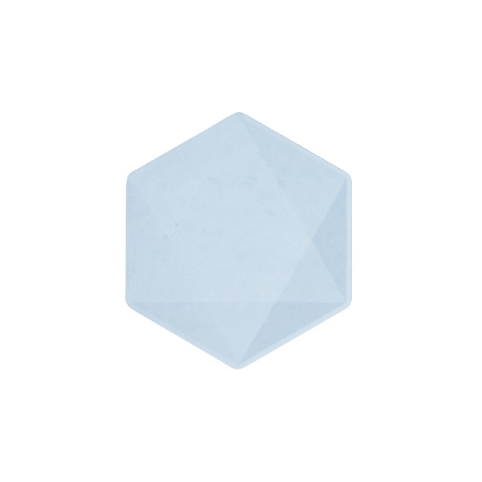 Talerz mały sześciokąt Vert Decor 6 szt. niebieski