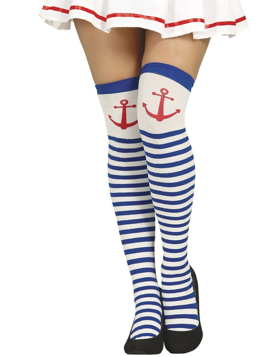 Zakolanówki Pończochy Pani Marynarz