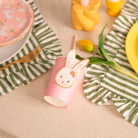 Kubeczki papierowe zajączki Wielkanoc 220 ml DIY mix 6 szt.